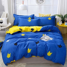 Load image into Gallery viewer, Home Textile Cartoon Happy Family Winter 3/4pcs Child Adult Bedding Set Luxury Comfortable Bedclothes Duvet Cover Bed Linen