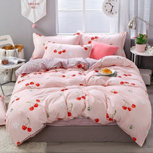 Load image into Gallery viewer, Home Textile Cartoon Happy Family Winter 3/4pcs Child Adult Bedding Set Luxury Comfortable Bedclothes Duvet Cover Bed Linen