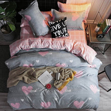 Load image into Gallery viewer, Home Textile Cartoon Happy Family Winter 3/4pcs Child Adult Bedding Set Luxury Comfortable Bedclothes Duvet Cover Bed Linen