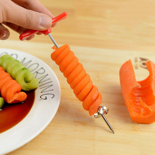 Manual Rolling Spiral Slicer Vegetable Twist Knife Screwer Potato Spiral Slicer Of Portable Kitchen Tool