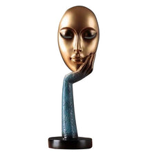 Load image into Gallery viewer, LUDA Modern Human Meditators Abstract Lady Face Character Resin Statues Sculpture Art Crafts Figurine Home Decorative Display