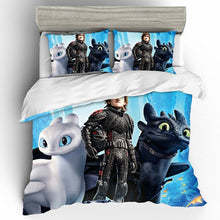 Load image into Gallery viewer, How to Train Your Dragon Movie Printing Bedding Sets Duvet Cover Bed Sheets Pillowcases Bed Linen King Bedding Set Home Textile