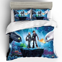 Load image into Gallery viewer, How to Train Your Dragon Movie Printing Bedding Sets Duvet Cover Bed Sheets Pillowcases Bed Linen King Bedding Set Home Textile