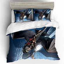 Load image into Gallery viewer, How to Train Your Dragon Movie Printing Bedding Sets Duvet Cover Bed Sheets Pillowcases Bed Linen King Bedding Set Home Textile