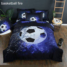 Load image into Gallery viewer, 1 Set 3D Printing 2/3Pcs Sport Series Soft Duvet Pillow Cover Football Basketball Rugby Bedding Sets Bedclothes Boy Gift Textile