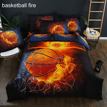 Load image into Gallery viewer, 1 Set 3D Printing 2/3Pcs Sport Series Soft Duvet Pillow Cover Football Basketball Rugby Bedding Sets Bedclothes Boy Gift Textile