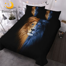 Load image into Gallery viewer, BlessLiving Male Lion Bedding Set Artistic Duvet Cover Wild Animal Bed Covers King Size 3pcs Bed Set Yin and Yang Home Textiles