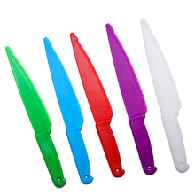 Load image into Gallery viewer, Plastic Kitchen Cooking Sawtooth Knife Safe Fruit Knives For Bread Lettuce Kids Chef Knife Slicing Paring Fruit Vegetable Cutter