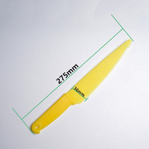 Plastic Kitchen Cooking Sawtooth Knife Safe Fruit Knives For Bread Lettuce Kids Chef Knife Slicing Paring Fruit Vegetable Cutter