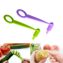 Load image into Gallery viewer, Manual Spiral Screw Slicer Blade Hand Slicer Cutter Potato Carrot Cucumber Vegetables Spiral Knife Kitchen Accessories Tools