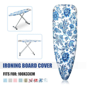 Portable Cotton Printed Ironing Board Cover Folding Elasticated Household Ironing Board Cover Mat Heat Non-Slip Ironing Pad