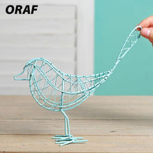 Load image into Gallery viewer, Artificial Metal Wire Iron Bird Model Miniature Figurines Home Decoration Craft maison Xmas Wedding Birthday Gift For Friends