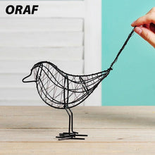 Load image into Gallery viewer, Artificial Metal Wire Iron Bird Model Miniature Figurines Home Decoration Craft maison Xmas Wedding Birthday Gift For Friends