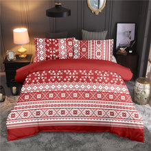 Load image into Gallery viewer, Snowflake Christmas Printing Bedding Set Pillowcase Duvet Cover Set Comforter Cover 2/3 Pcs Bed Linen Home Textile