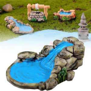 DIY Miniature Mini Water Pool Fairy Garden Lawn Ornament For Mountain Dollhouse Home Decor Craft