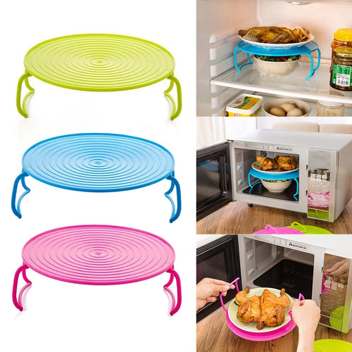 Multi Functional Microwave Oven Heating Layered Steaming Tray Double Layer Rack Bowls Holder Organizer Shelving Kitchen Tools