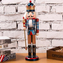 Load image into Gallery viewer, 38cm Wooden Nutcracker Doll Puppet Figurines Soldier Christmas Decor Child Kids Gift Office Ornaments Home Decoration