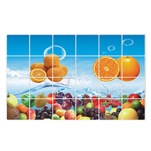 Load image into Gallery viewer, 60*90cm Waterproof Anti-oil Stain Aluminum Foil Sticker Kitchen Cabinet Sticker Fruit Vegetable Pattern Wall Paper Home Decor