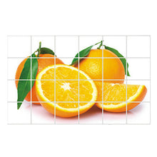 Load image into Gallery viewer, 60*90cm Waterproof Anti-oil Stain Aluminum Foil Sticker Kitchen Cabinet Sticker Fruit Vegetable Pattern Wall Paper Home Decor