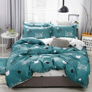 Solstice Home Textile Dark Gray Bedding Set Geometric Plaid Simple Duvet Cover Flat Sheet Pillowcase Adult Teenage Man Bed Linen