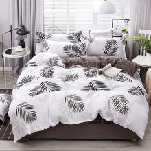 Load image into Gallery viewer, Solstice Home Textile Dark Gray Bedding Set Geometric Plaid Simple Duvet Cover Flat Sheet Pillowcase Adult Teenage Man Bed Linen