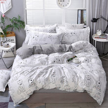 Load image into Gallery viewer, Home Textile Cartoon Happy Family Winter 3/4pcs Child Adult Bedding Set Luxury Comfortable Bedclothes Duvet Cover Bed Linen