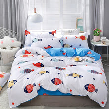 Load image into Gallery viewer, Home Textile Cartoon Happy Family Winter 3/4pcs Child Adult Bedding Set Luxury Comfortable Bedclothes Duvet Cover Bed Linen