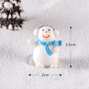 Fairy Garden Toys Santa Claus Snowman Christmas tree Ornaments Small Statue Figurines Crafts Christmas Xmas Home Decoration 1PC