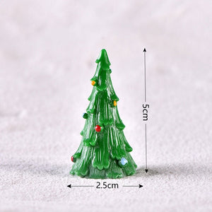 Fairy Garden Toys Santa Claus Snowman Christmas tree Ornaments Small Statue Figurines Crafts Christmas Xmas Home Decoration 1PC