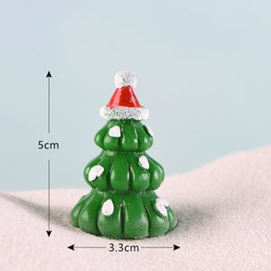 Fairy Garden Toys Santa Claus Snowman Christmas tree Ornaments Small Statue Figurines Crafts Christmas Xmas Home Decoration 1PC