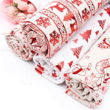 Load image into Gallery viewer, 45*150CM Christmas Foiled Fabrics Nordic Wind Snowflake Reindeer Fabrics For Clothing Kids Dolls Home Textile Sewing Patchwork