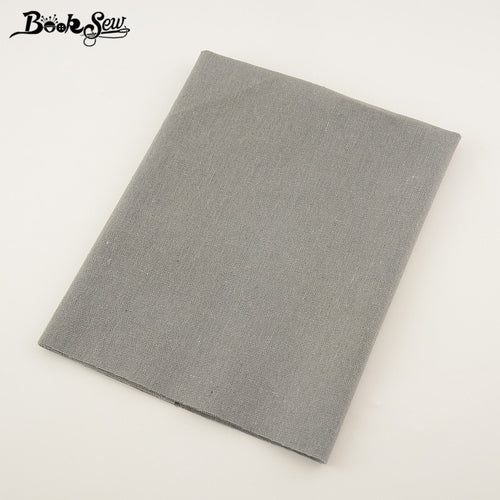 Booksew Gray Color Cotton Linen Fabric Home Textile  Sewing Material Tissu For Tablecloth Bag Curtain Cushion Pillow Zakka CM