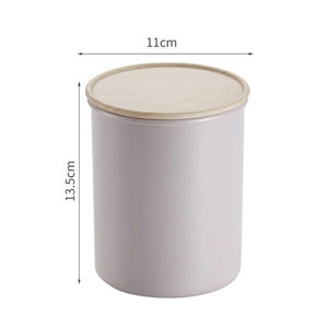 Household Kitchen Storage Container Plastic Airtight Storage Jars Cereal Dispenser Cylindrical Food Sealed Cans Simple Container