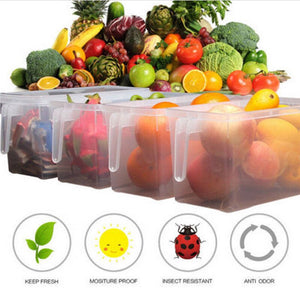 4.7L Transparent Kitchen Food Crisper Food Container Box Refrigerator Storage Box with Handle Household Storage Box