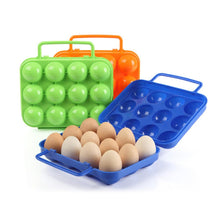 Load image into Gallery viewer, 12-grids Plastic Egg Storage Box Household Egg Boxes Portable Egg Box For Outdoor Camping