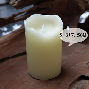 Paraffin Wax Candles Flameless Bougies D Coratives Velas Led Bar Pillar Decorative Candles Flameless Home Decor Bougies JKK196