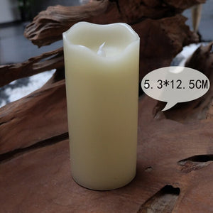 Paraffin Wax Candles Flameless Bougies D Coratives Velas Led Bar Pillar Decorative Candles Flameless Home Decor Bougies JKK196