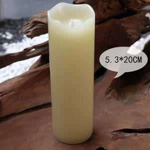 Paraffin Wax Candles Flameless Bougies D Coratives Velas Led Bar Pillar Decorative Candles Flameless Home Decor Bougies JKK196