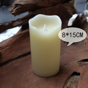 Paraffin Wax Candles Flameless Bougies D Coratives Velas Led Bar Pillar Decorative Candles Flameless Home Decor Bougies JKK196