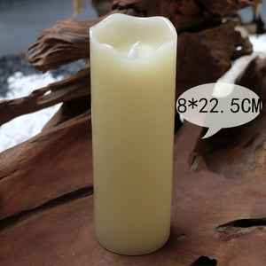 Paraffin Wax Candles Flameless Bougies D Coratives Velas Led Bar Pillar Decorative Candles Flameless Home Decor Bougies JKK196