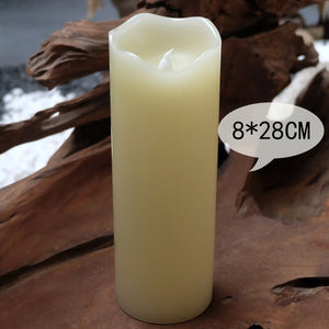 Paraffin Wax Candles Flameless Bougies D Coratives Velas Led Bar Pillar Decorative Candles Flameless Home Decor Bougies JKK196