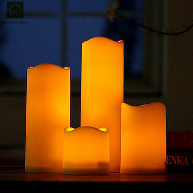 Plastic Candles Romantic Wedding Decoration Bougies D Coratives Wax Party Decorative Flameless Led Candles Home Making JKK194