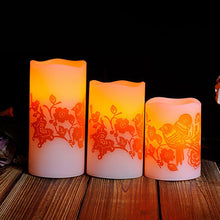 Load image into Gallery viewer, Led Electronic Candle Light Wedding Romantic Decoration Velas Bougie D Coratives Wax Flameless Pillar Candles Home Decor JKK211