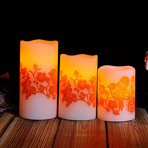 Led Electronic Candle Light Wedding Romantic Decoration Velas Bougie D Coratives Wax Flameless Pillar Candles Home Decor JKK211