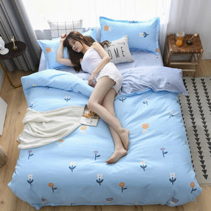 Brief Printed Bedding Set Soft Home Textile Twin Full Queen Size 3pcs For Kids Teens Adults