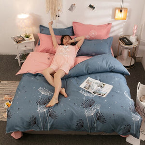 Brief Printed Bedding Set Soft Home Textile Twin Full Queen Size 3pcs For Kids Teens Adults