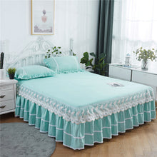 Load image into Gallery viewer, 3PCS Thickened Lace Bed Skirt Graceful Bedspread Fitted Sheet Home textile Bedroom Mattress Cover Skirt+Pillowcase Wedding  Gift