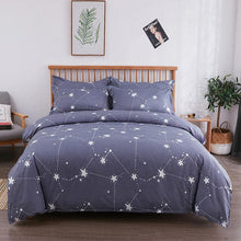 Load image into Gallery viewer, Hot Sale Soft Cotton And Linen Bedding Set Grey Flower Printing Duvet Cover SIngle Twin Full Queen Size Home Textiles For Adults