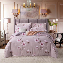 Load image into Gallery viewer, Hot Sale Soft Cotton And Linen Bedding Set Grey Flower Printing Duvet Cover SIngle Twin Full Queen Size Home Textiles For Adults