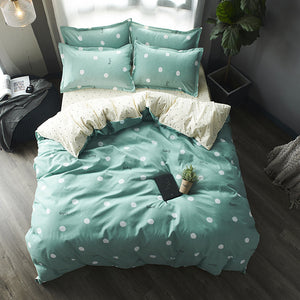 2019 Autumn grey star bedding set Pastoral style duvet cover set flat sheet fish bed linen leopard bed set AB side home textile